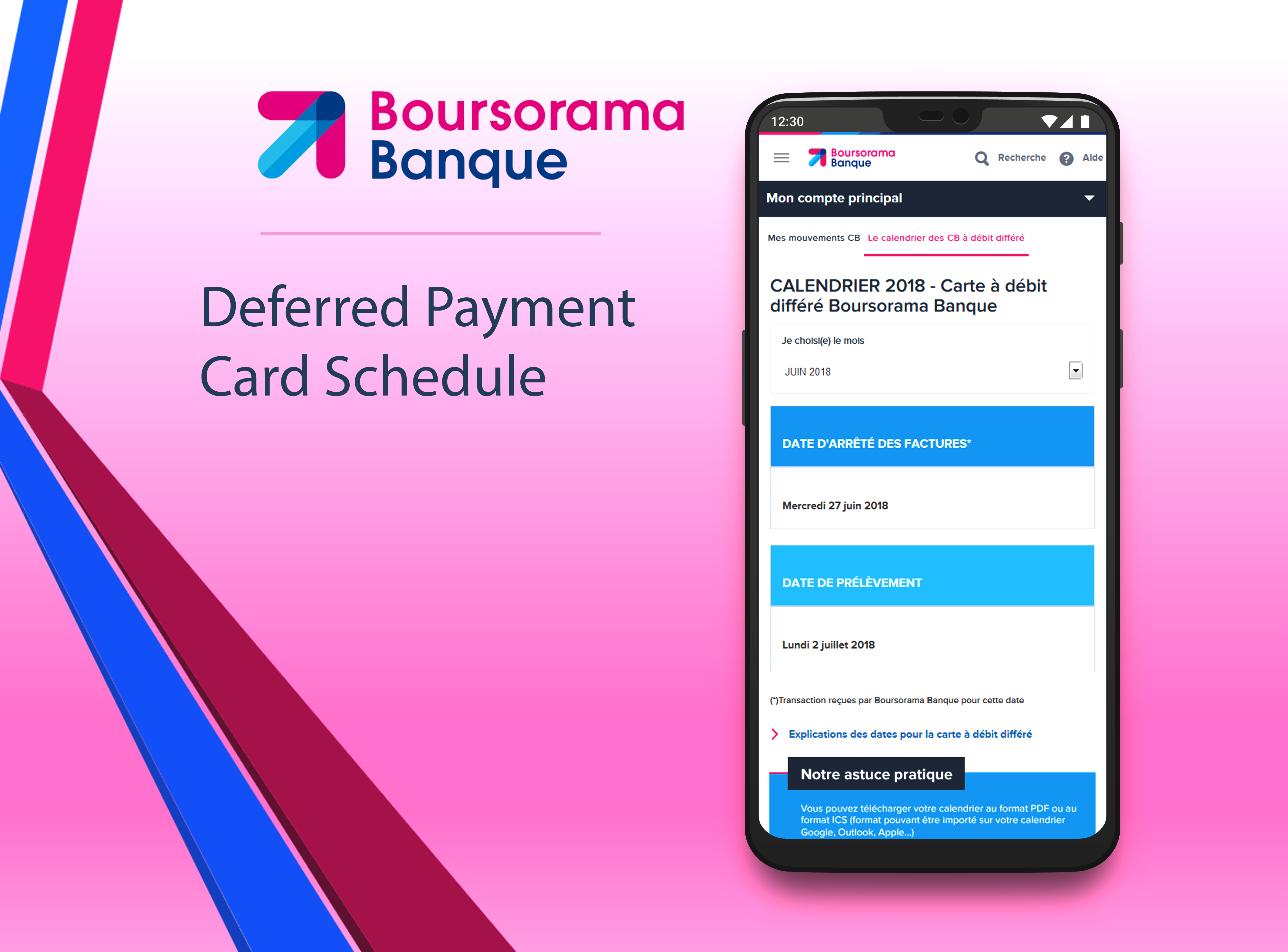 Boursorama Credit Card Deferred Schedule