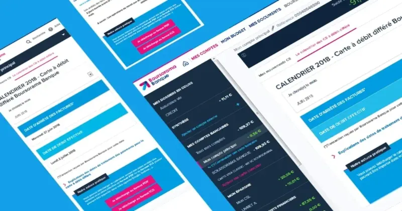 Boursorama | Calendrier Débit Différé